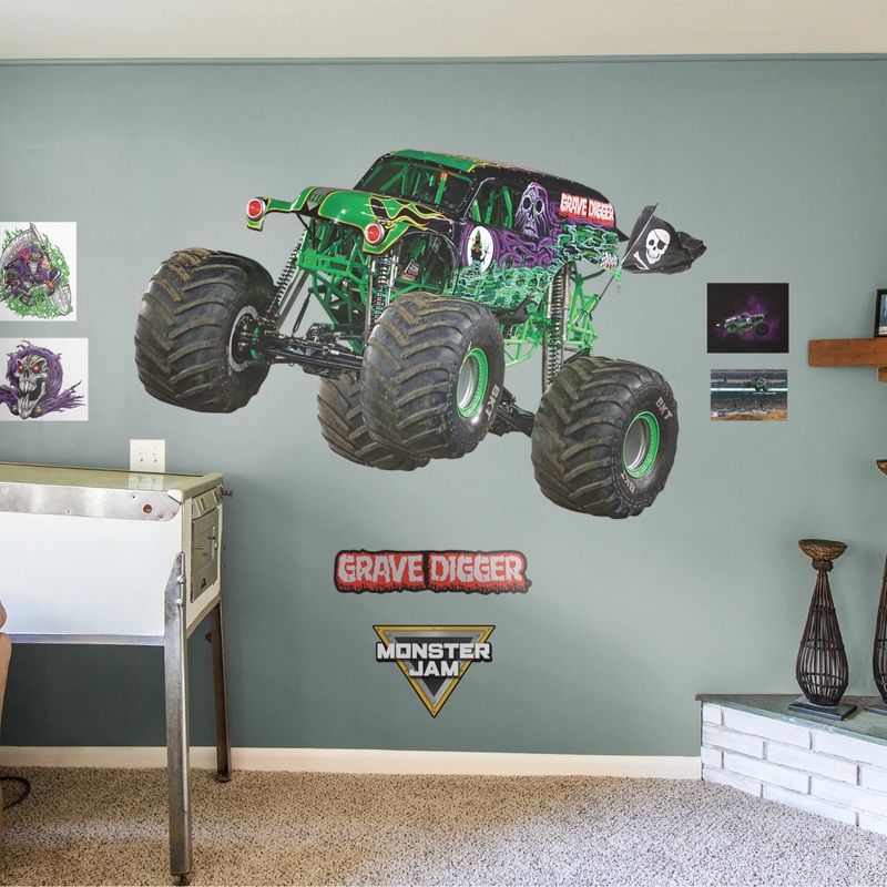 Grave Digger – Monster Jam – RealBig Collection – Official Monster Jam – Reusable Vinyl Wall Decals #1