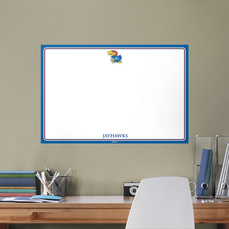 Kansas Jayhawks – Dry Erase Whiteboard – Official NCAA – Reusable Vinyl Wall Decal