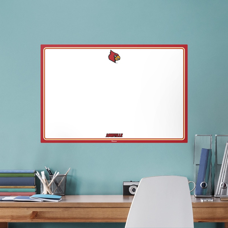 Louisville Cardinals – Dry Erase Whiteboard – Official NCAA – Reusable Vinyl Wall Decal