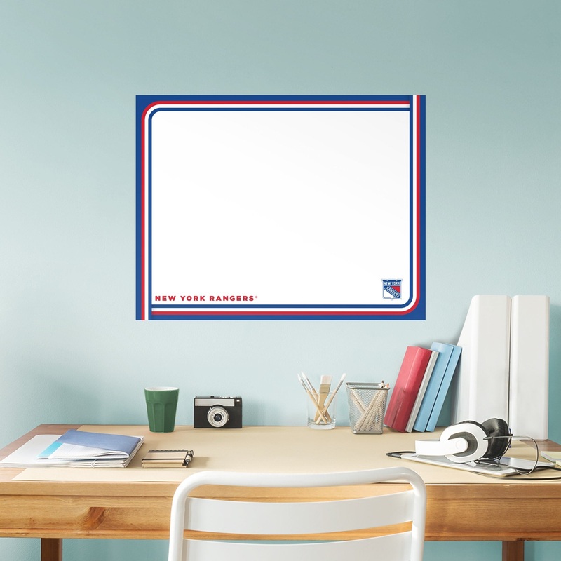 New York Rangers – Dry Erase Whiteboard – Official NHL – Reusable Vinyl Wall Decal