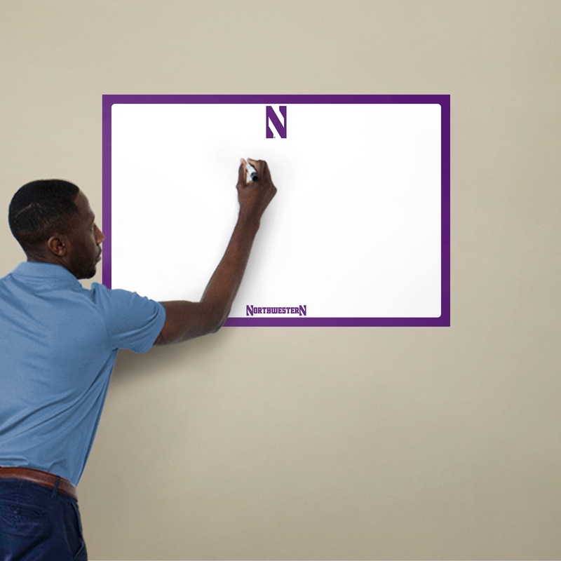 Northwestern Wildcats – Dry Erase Whiteboard – Official NCAA – Reusable Vinyl Wall Decal