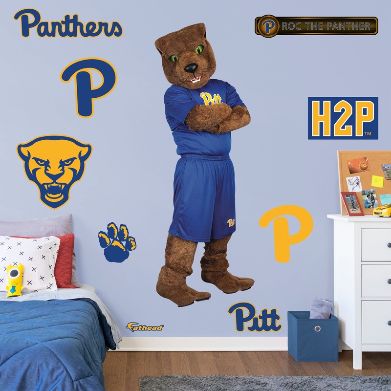 Pittsburgh Panthers: Roc the Panther Mascot – Officially Licensed Removable Wall Decal