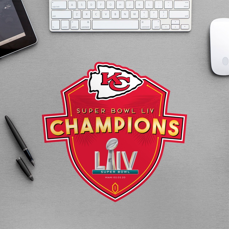 Super Bowl LIV Champions Logo – RealBig Collection – Official NFL – Kansas City Chiefs – Reusable Vinyl Wall Decals