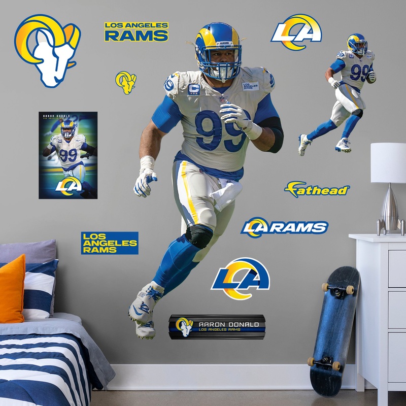 Aaron Donald – RealBig Collection – Official NFL – Los Angeles Rams – Reusable Vinyl Wall Decals #1