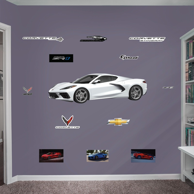 Chevrolet Corvette White Stingray – RealBig Stingray Collection – Official GM – Reusable Vinyl Wall Decals