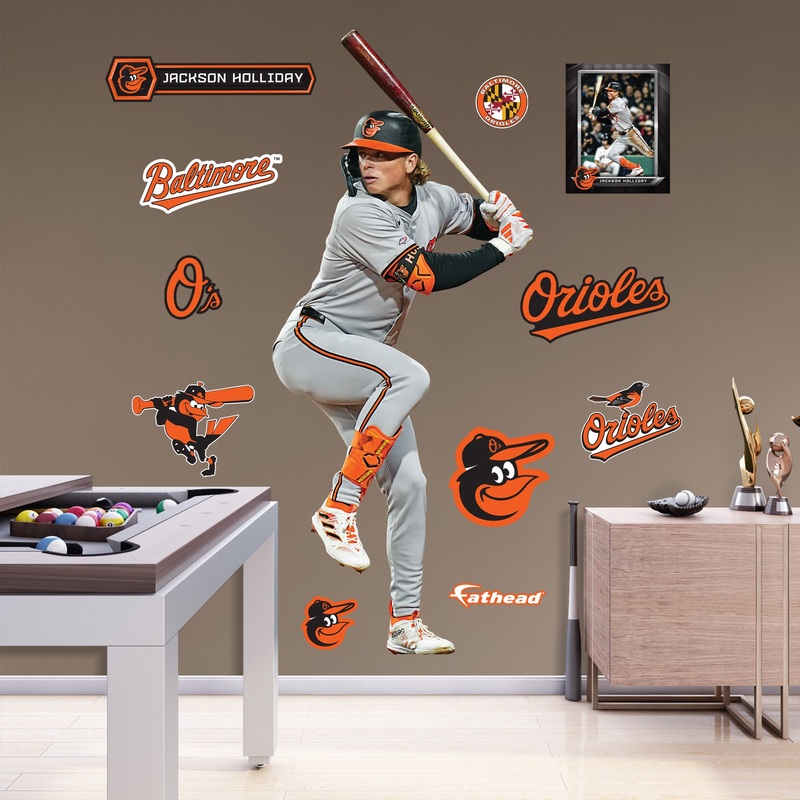 Jackson Holliday – RealBig Collection – Official MLB – Baltimore Orioles – Reusable Vinyl Wall Decals