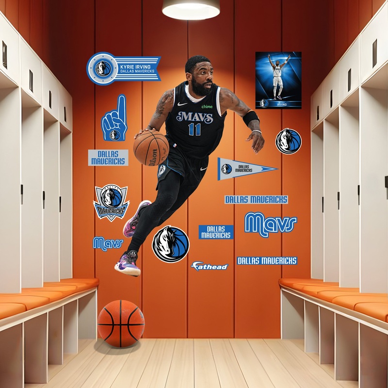 Kyrie Irving City Jersey – RealBig Collection – Official NBA – Dallas Mavericks – Reusable Vinyl Wall Decals