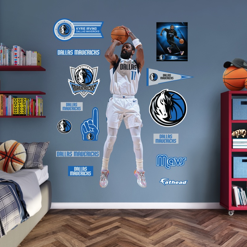 Kyrie Irving Shooting – RealBig Collection – Official NBA – Dallas Mavericks – Reusable Vinyl Wall Decals