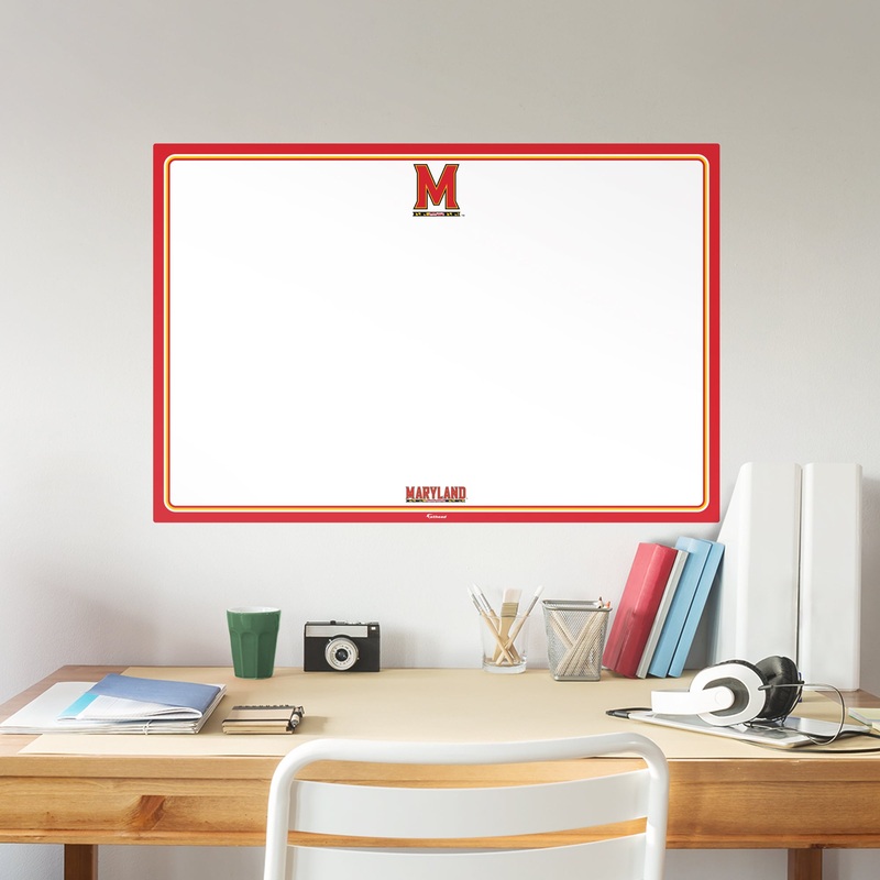 Maryland Terrapins – Dry Erase Whiteboard – Official NCAA – Reusable Vinyl Wall Decal