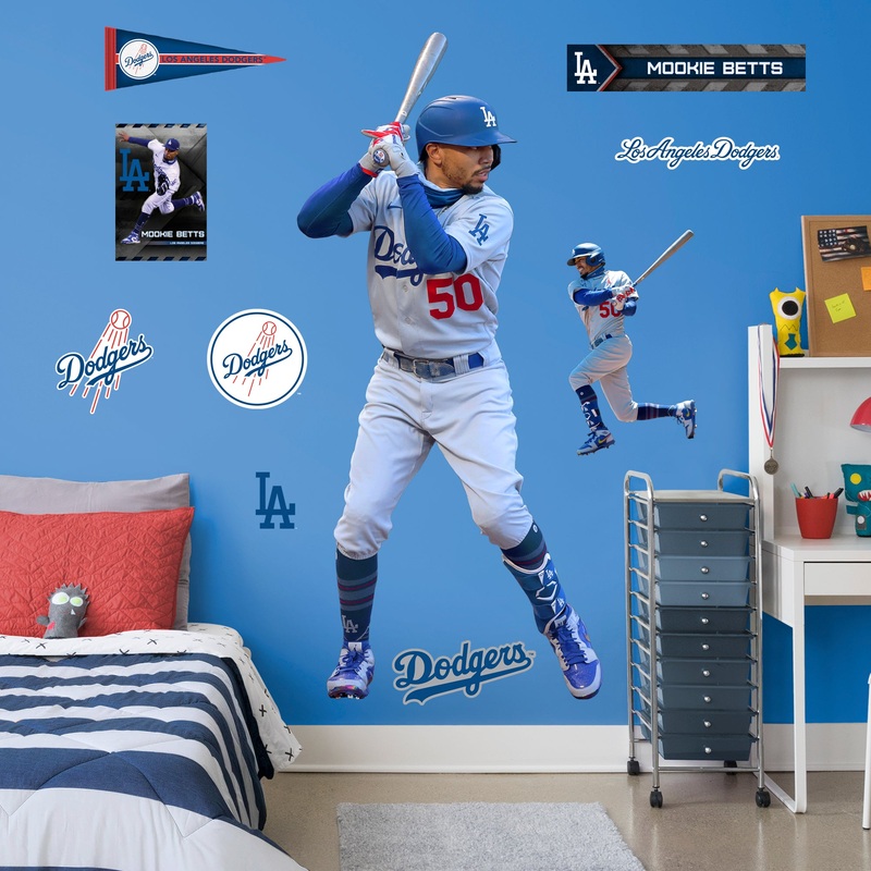 Mookie Betts – RealBig Collection – Official MLB – Los Angeles Dodgers – Reusable Vinyl Wall Decals #1
