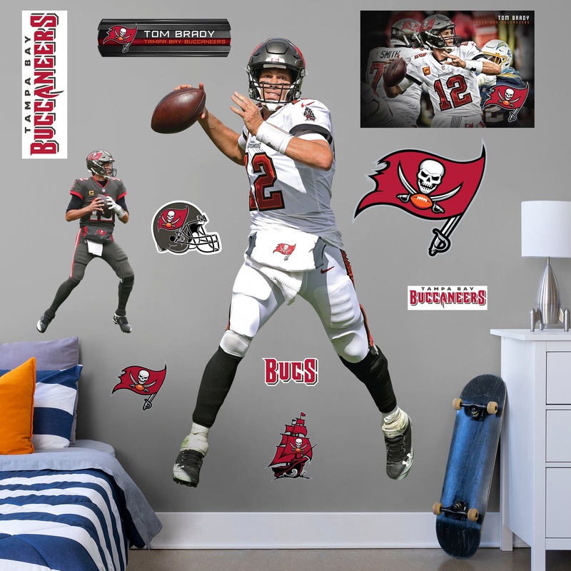 Tom Brady – RealBig Pass Collection – Official NFL – Reusable Vinyl Wall Decals