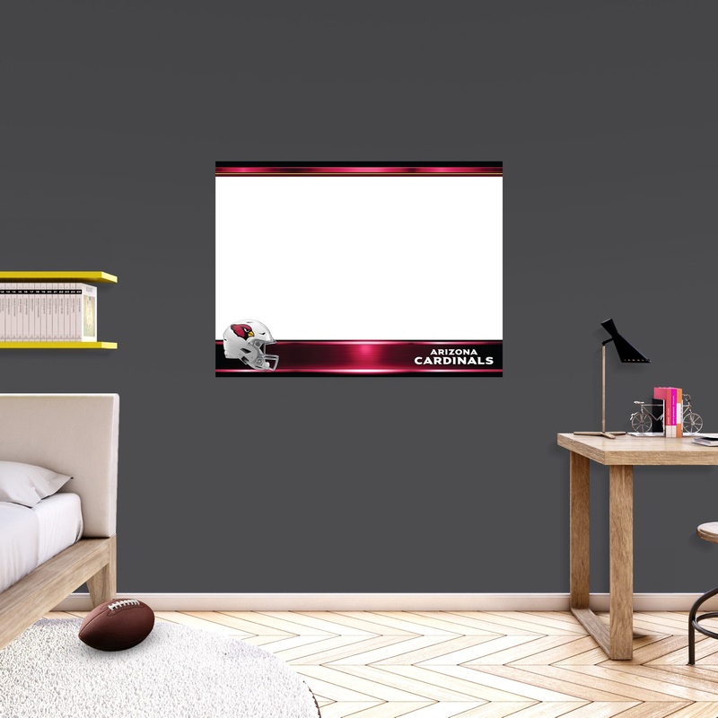 Arizona Cardinals – Helmet – Dry Erase Whiteboard – Official NFL – Reusable Vinyl Wall Decal