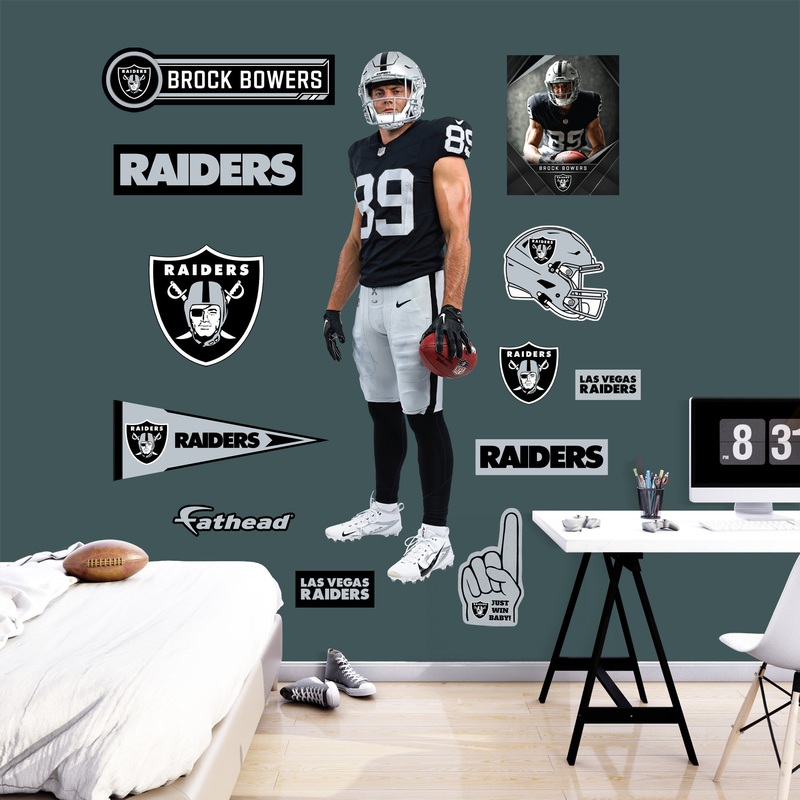 Brock Bowers – RealBig Preseason Collection – Official NFL – Las Vegas Raiders – Reusable Vinyl Wall Decals