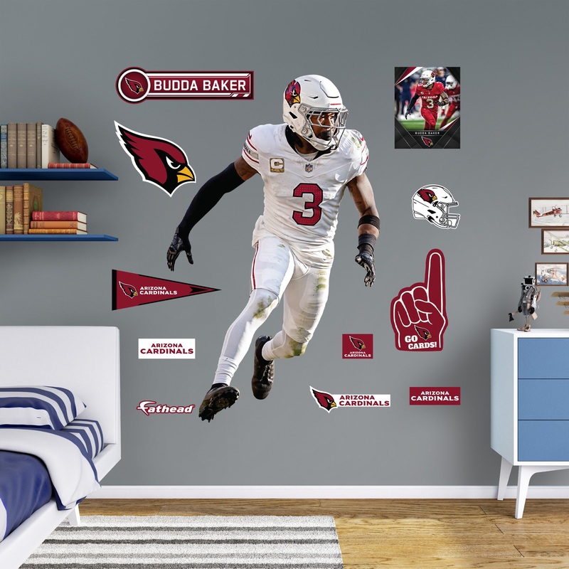 Budda Baker – RealBig Collection – Official NFL – Arizona Cardinals – Reusable Vinyl Wall Decals