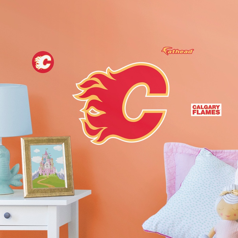 Calgary Flames – RealBig Logo Collection – Official NHL – Reusable Vinyl Wall Decals #1
