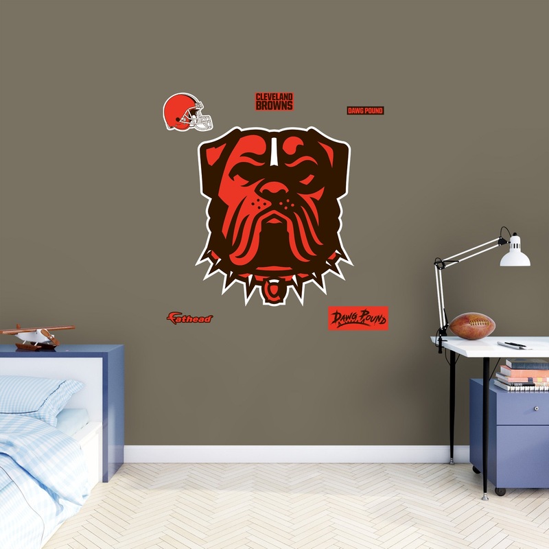 Cleveland Browns – RealBig Dawg Pound Logo Collection – Official NFL – Reusable Vinyl Wall Decals
