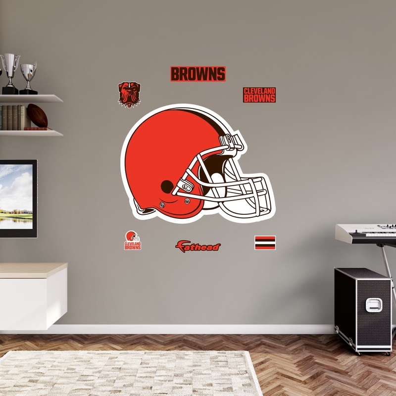Cleveland Browns – RealBig Logo Collection – Official NFL – Reusable Vinyl Wall Decals