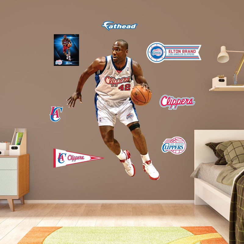 Elton Brand Legend – RealBig Collection – Official NBA – Los Angeles Clippers – Reusable Vinyl Wall Decals