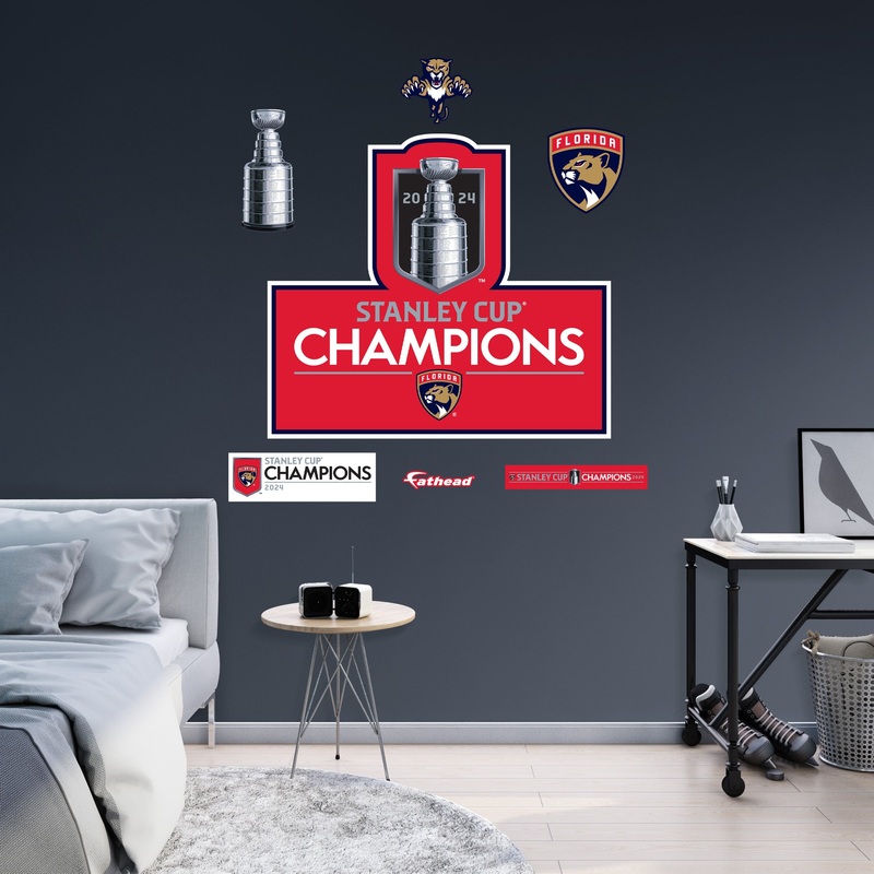 Florida Panthers – RealBig 2024 Stanley Cup Champions Logo Collection – Official NHL – Reusable Vinyl Wall Decals