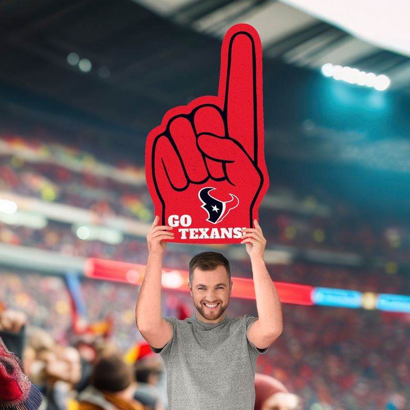 Foam Finger – Big Head – Official NFL – Houston Texans – Foam Core Cutout