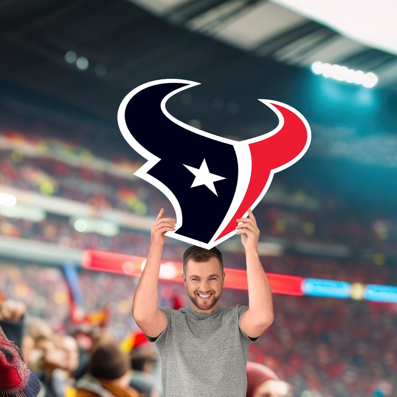 Foamcore Logo – Big Head – Official NFL – Houston Texans – Foam Core Cutout