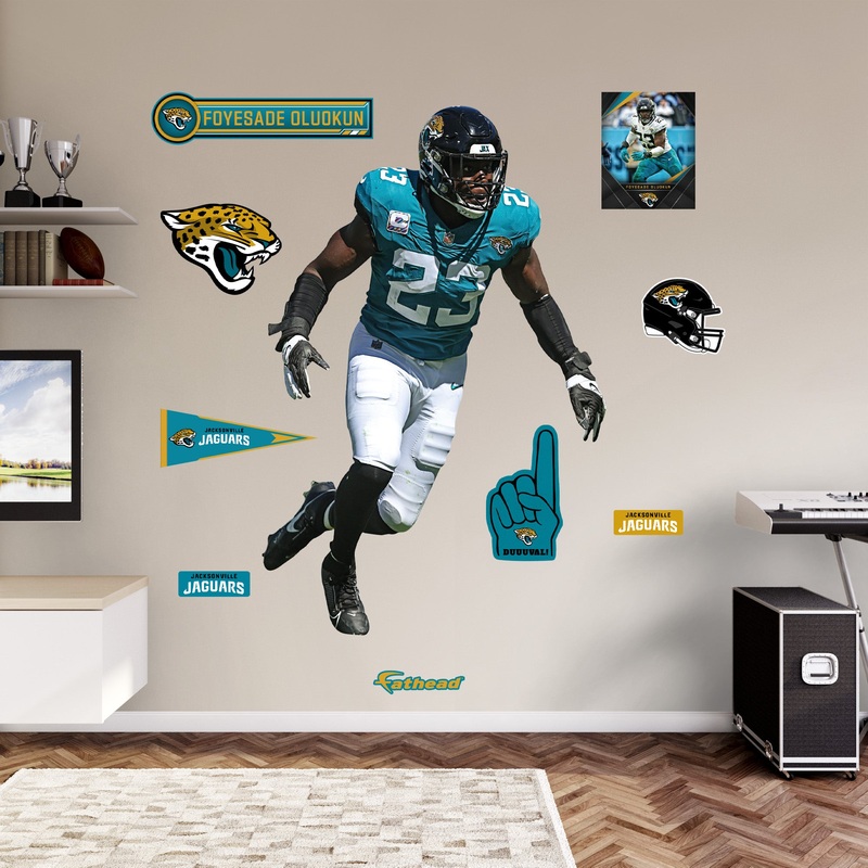 Foyesade Oluokun – RealBig Collection – Official NFL – Jacksonville Jaguars – Reusable Vinyl Wall Decals