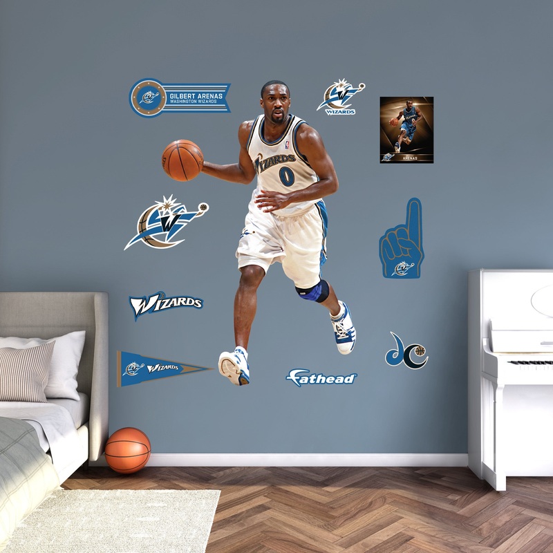 Gilbert Arenas – RealBig Legend Collection – Official NBA – Washington Wizards – Reusable Vinyl Wall Decals
