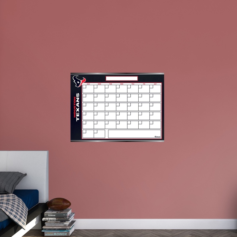Houston Texans – Dry Erase Calendar – Official NFL – Reusable Vinyl Wall Decal