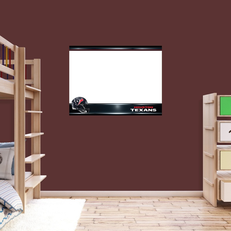 Houston Texans – Helmet – Dry Erase Whiteboard – Official NFL – Reusable Vinyl Wall Decal
