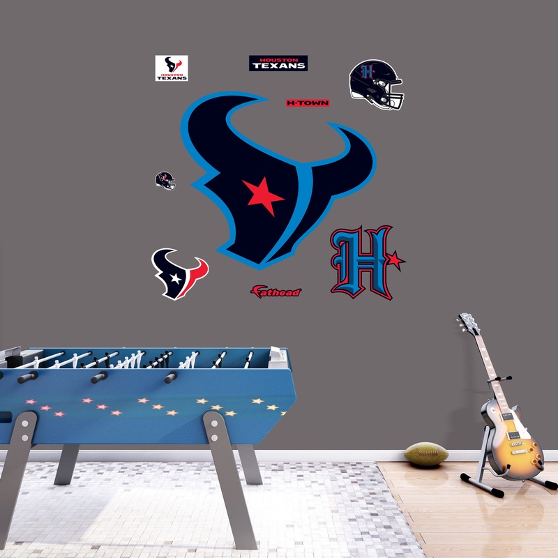Houston Texans – RealBig Color Rush Logo Collection – Official NFL – Reusable Vinyl Wall Decals