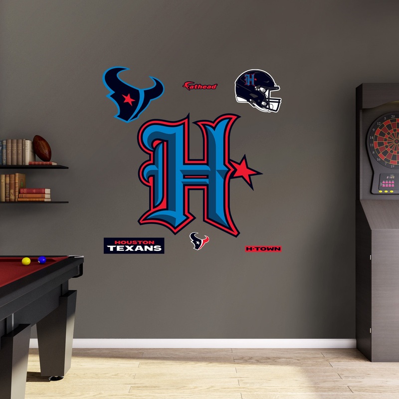 Houston Texans – RealBig H-Town Logo Collection – Official NFL – Reusable Vinyl Wall Decals