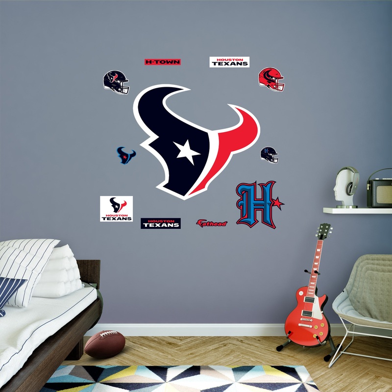 Houston Texans – RealBig Logo Collection – Official NFL – Reusable Vinyl Wall Decals