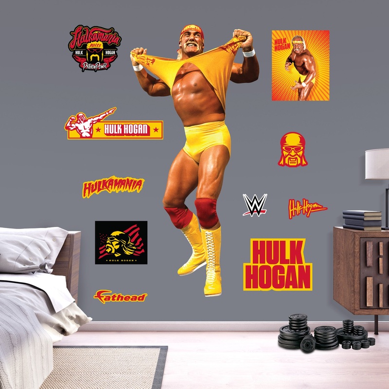 Hulk Hogan Hulkamania – RealBig Collection – Official WWE – Reusable Vinyl Wall Decals