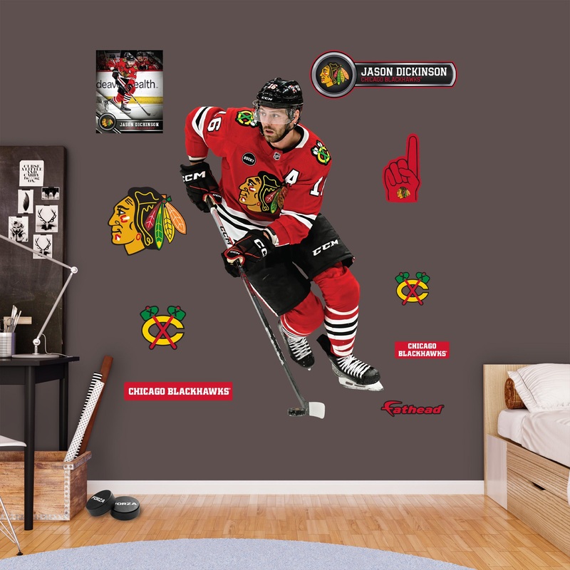 Jason Dickinson – RealBig Collection – Official NHL – Chicago Blackhawks – Reusable Vinyl Wall Decals