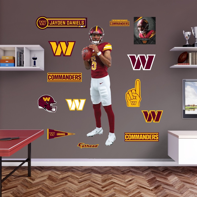 Jayden Daniels – RealBig Preseason Collection – Official NFL – Washington Commanders – Reusable Vinyl Wall Decals