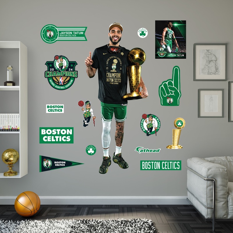 Jayson Tatum – RealBig 2024 Champion Collection – Official NBA – Boston Celtics – Reusable Vinyl Wall Decals