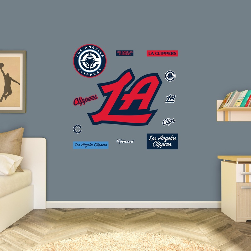 Los Angeles Clippers – RealBig LA Logo Collection – Official NBA – Reusable Vinyl Wall Decals
