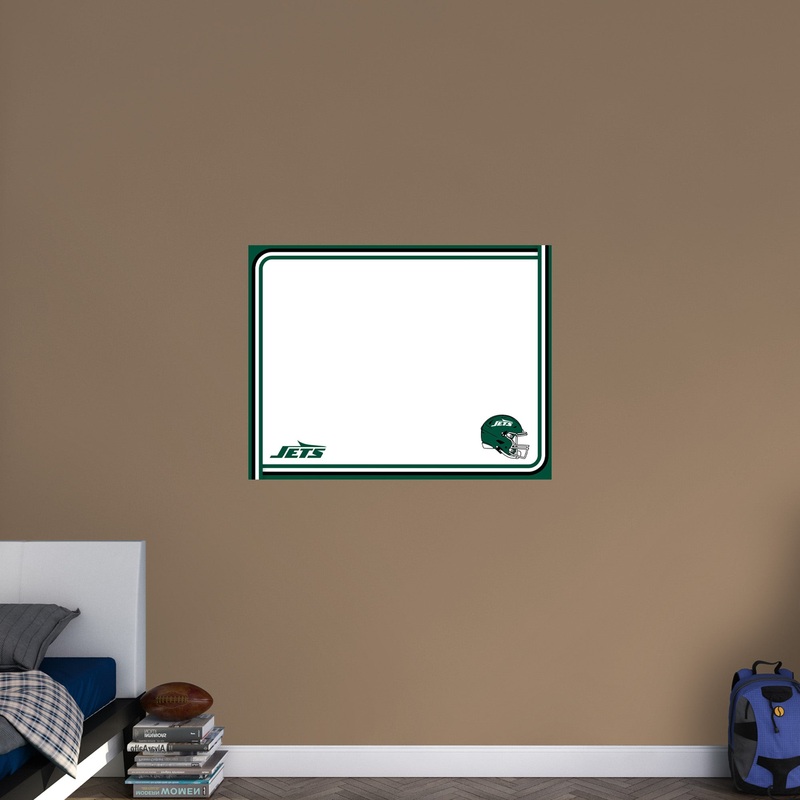 New York Jets – Dry Erase Whiteboard – Official NFL – Reusable Vinyl Wall Decal