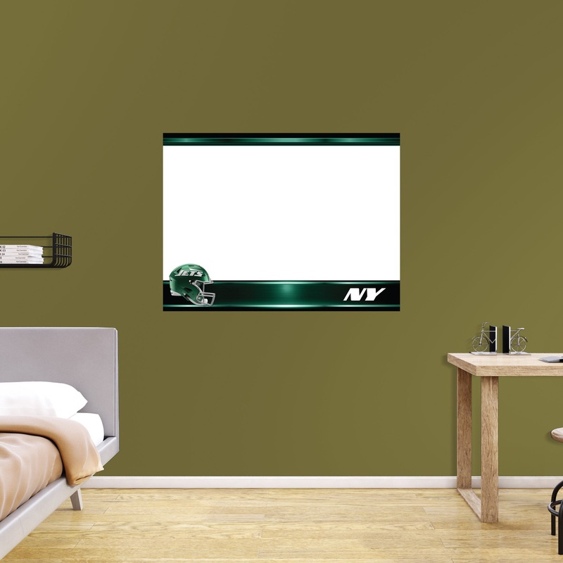 New York Jets – Helmet – Dry Erase Whiteboard – Official NFL – Reusable Vinyl Wall Decal