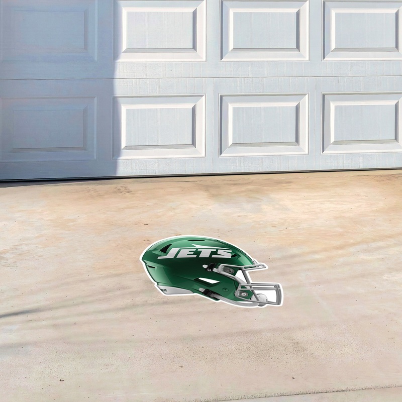 New York Jets – Helmet – Outdoor Floor Decal – Official NFL – Scratch Resistant Alumigraphics Grip