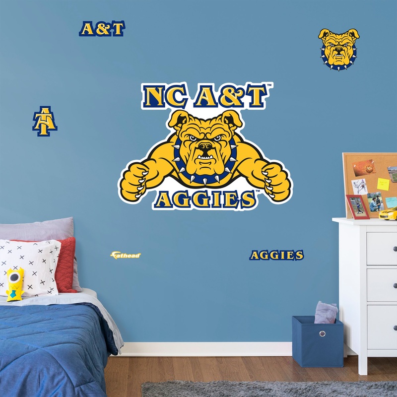 North Carolina AT&T University – RealBig Collection – Official NCAA – Reusable Vinyl Wall Decals