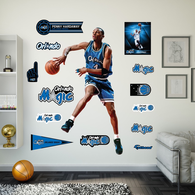 Penny Hardaway – RealBig Legend Collection – Official NBA – Orlando Magic – Reusable Vinyl Wall Decals