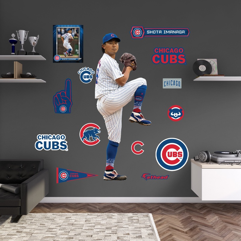 Shota Imanaga – RealBig Collection – Official MLB – Chicago Cubs – Reusable Vinyl Wall Decals