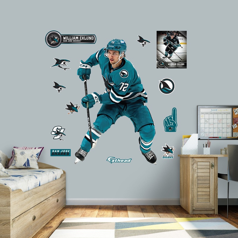 William Eklund – RealBig Collection – Official NHL – San Jose Sharks – Reusable Vinyl Wall Decals