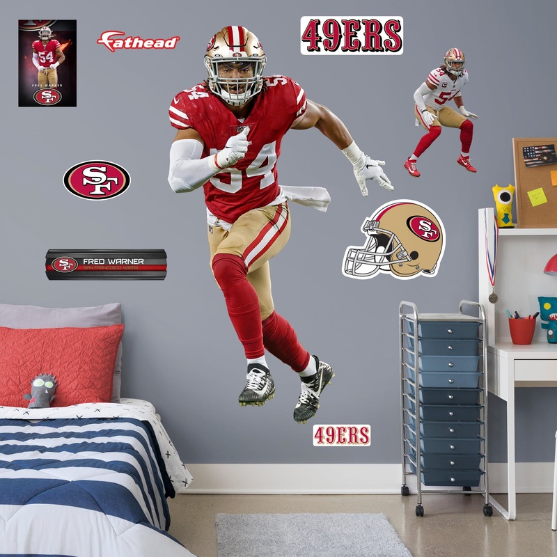 Fred Warner – RealBig Collection – Official NFL – San Francisco 49ers – Reusable Vinyl Wall Decals