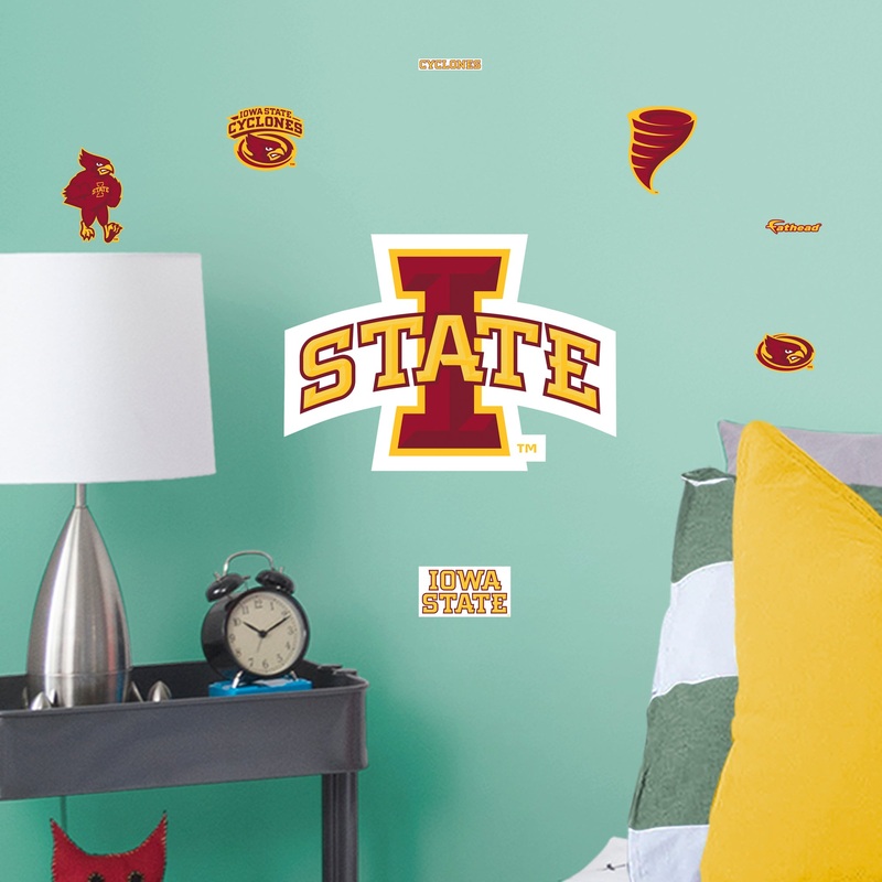 Iowa State Cyclones – RealBig POD Teammate Logo Collection – Official NCAA – Reusable Vinyl Wall Decals