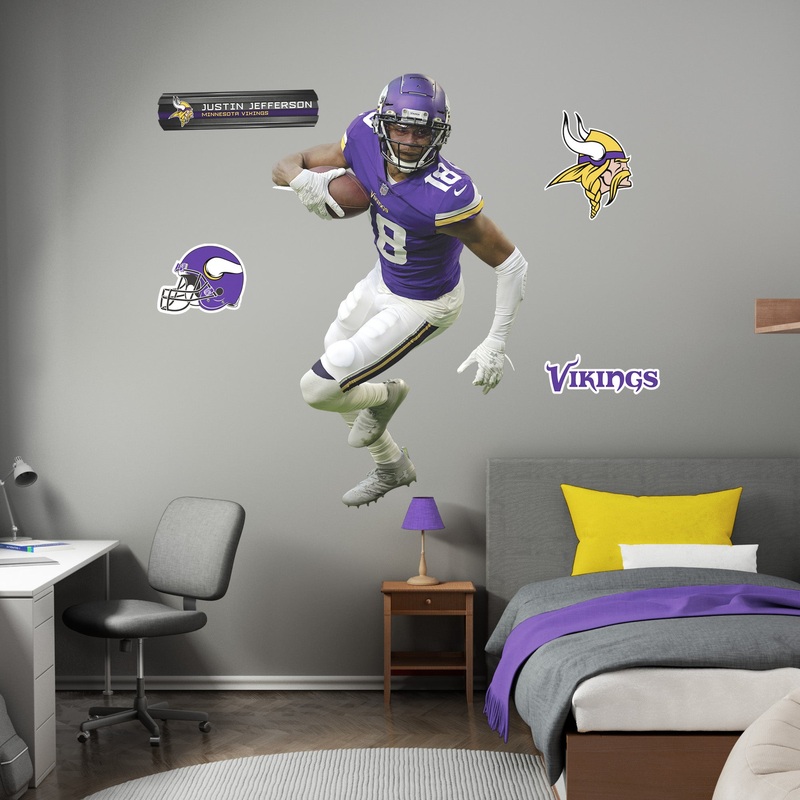 Justin Jefferson – RealBig Collection – Official NFL – Minnesota Vikings – Reusable Vinyl Wall Decals #1