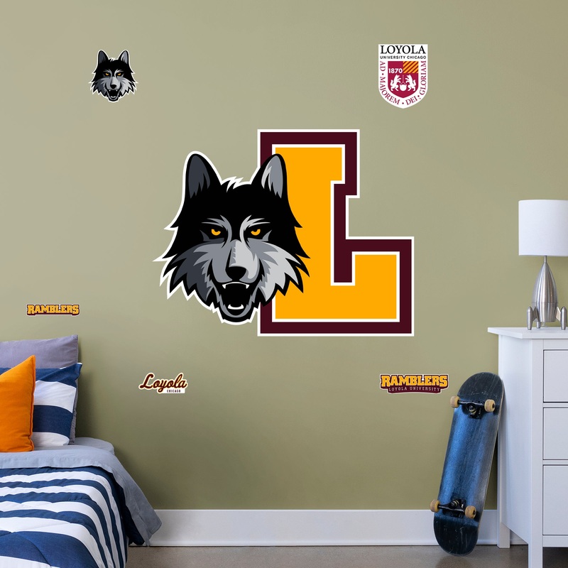 Loyola Chicago Ramblers – RealBig Logo Collection – Official NCAA – Reusable Vinyl Wall Decals
