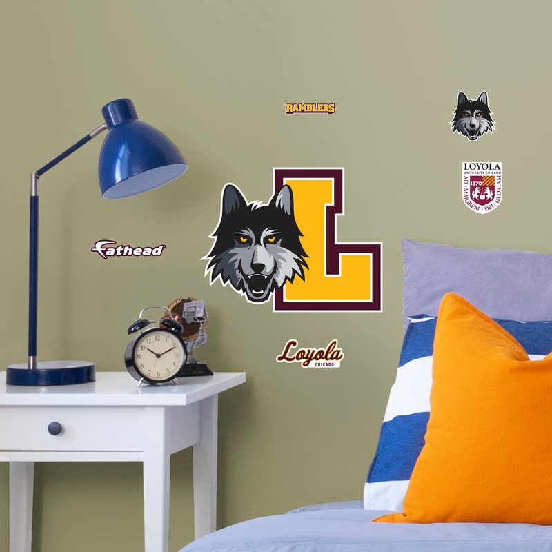 Loyola Chicago Ramblers – RealBig POD Teammate Logo Collection – Official NCAA – Reusable Vinyl Wall Decals