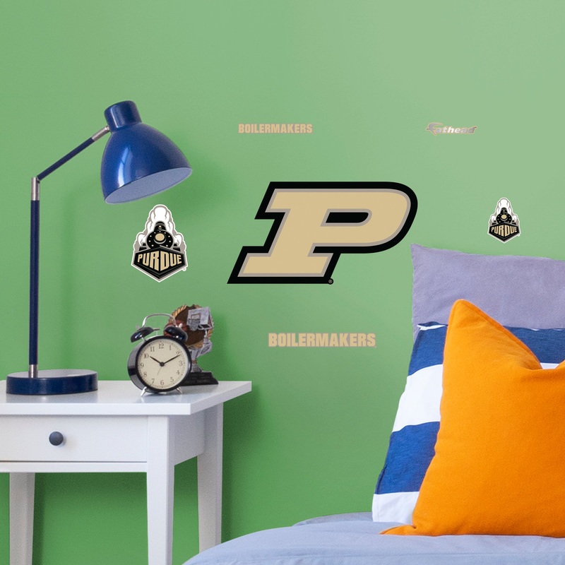 Purdue Boilermakers – RealBig P POD Teammate Logo Collection – Official NCAA – Reusable Vinyl Wall Decals